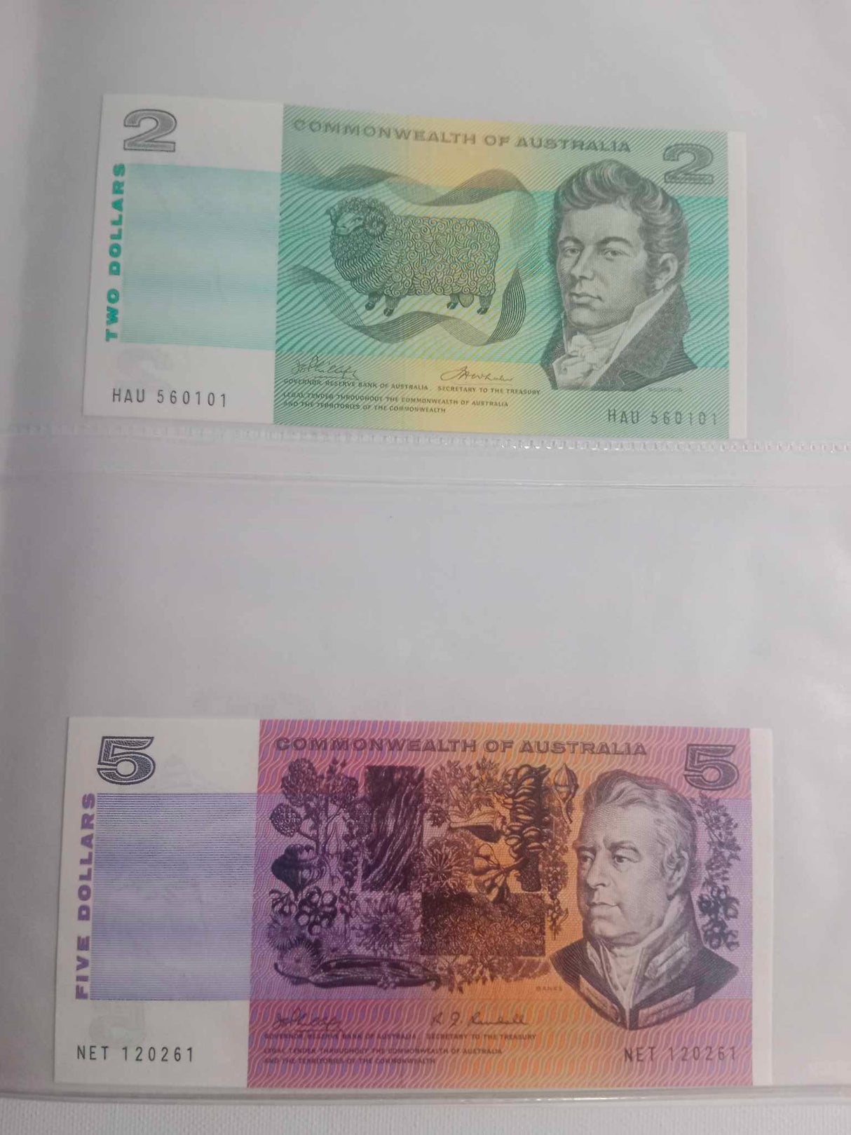 2000s Commonwealth of Australia' Decimal Note Collection Uncirculated.
