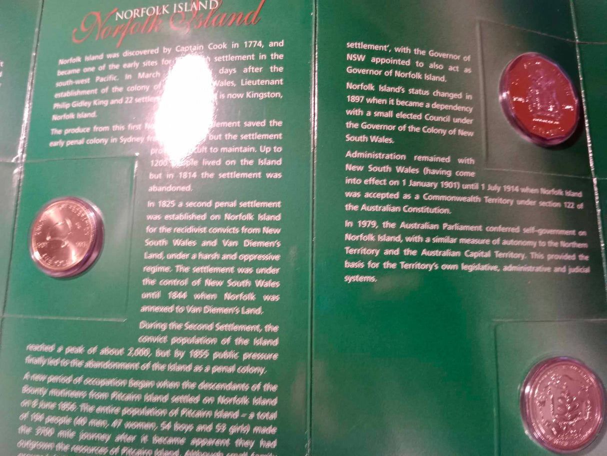2001 State Series Uncirculated Three Coin Set. Norfolk Island