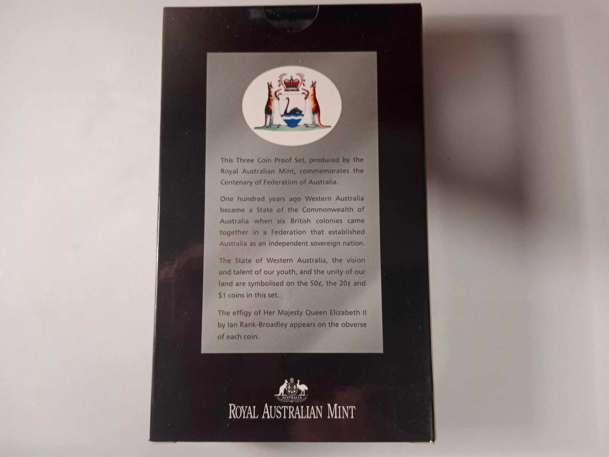 2001 State Series. 3 Coin Proof Set. Western Australia