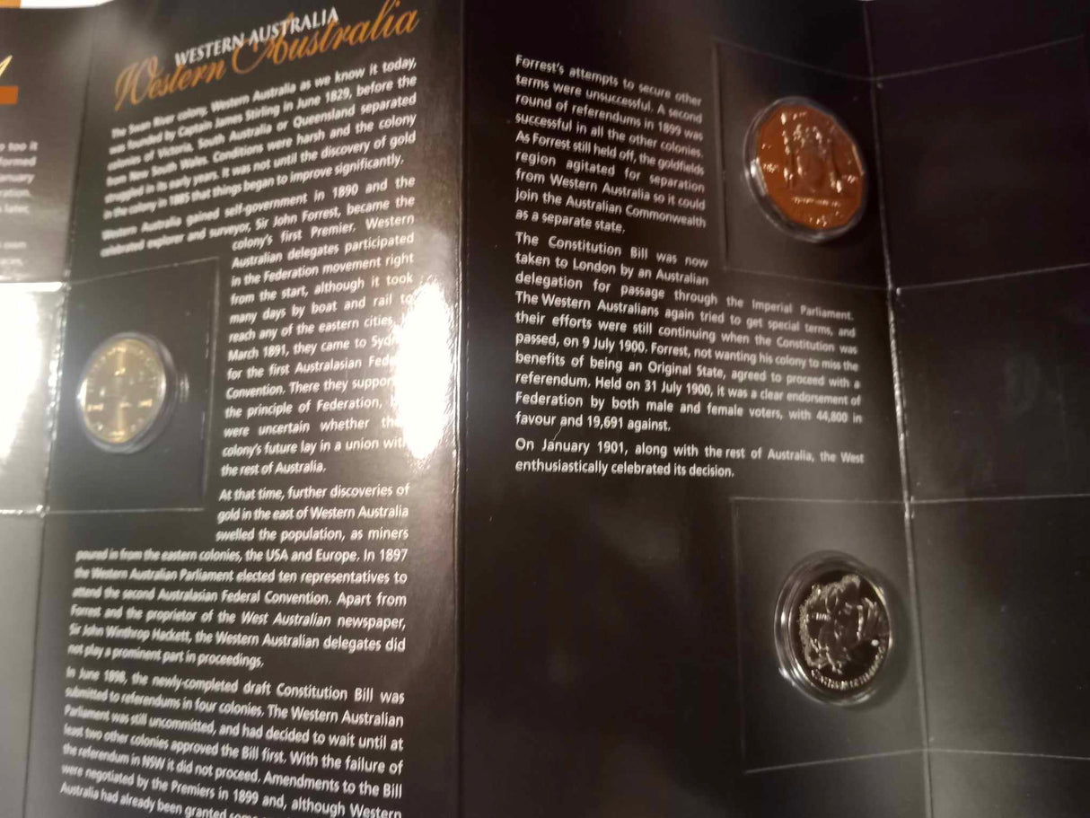 2001 State Series Uncirculated Three Coin Set. Western Australia.