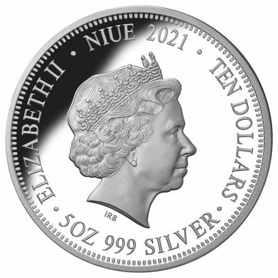 2021 $10 Niue 5oz Silver Proof Coin - Jubilee Florin