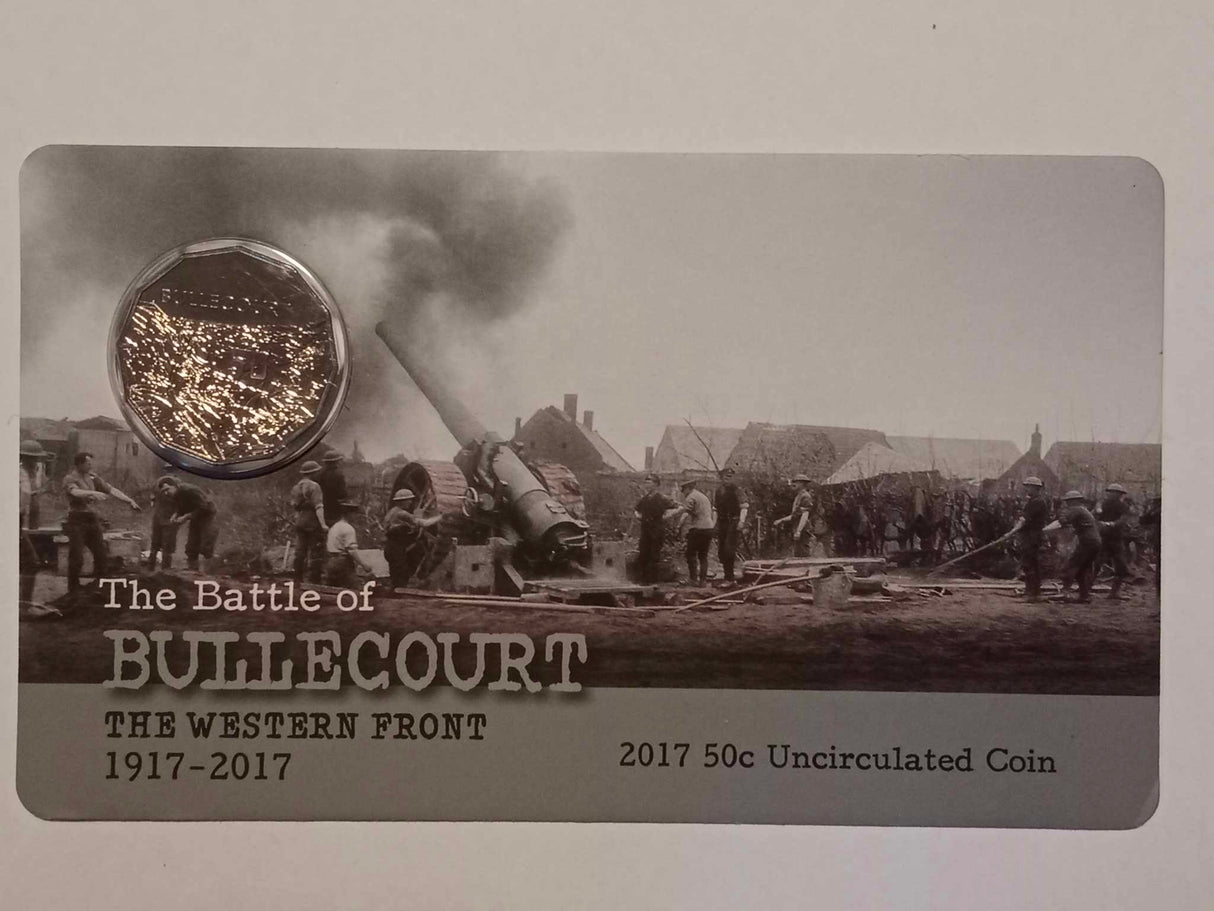 2017 50c Uncirculated Carded Coin. The Battle of Bullecourt.