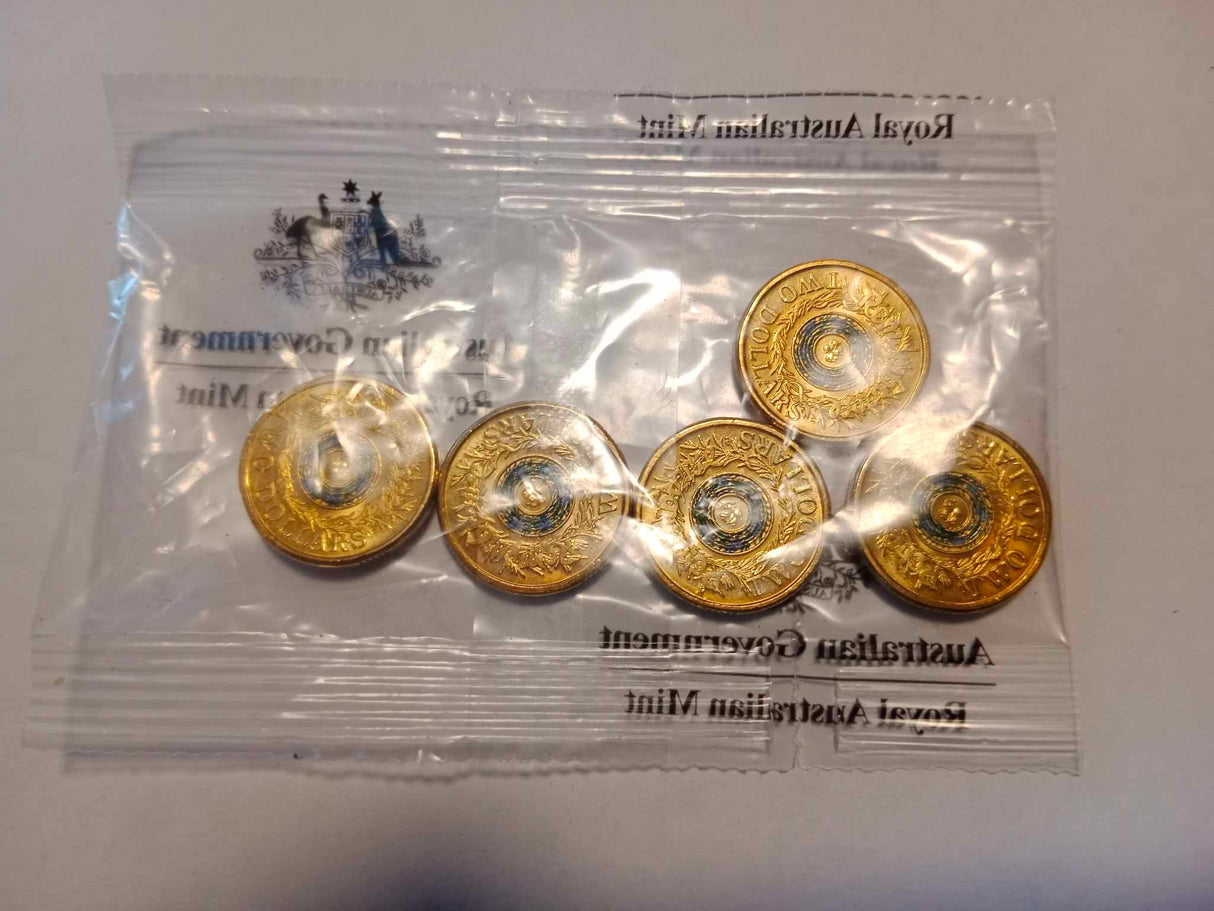 2017 $2 Remembrance Day RAM Satchel. 5 Uncirculated Rosemary Coins.
