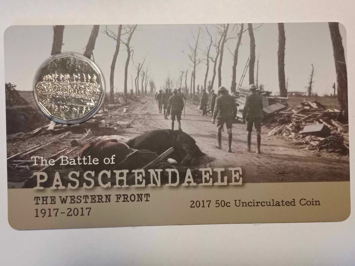 2017 50c Uncirculated Carded Coin. The Battle of Passchendaele.