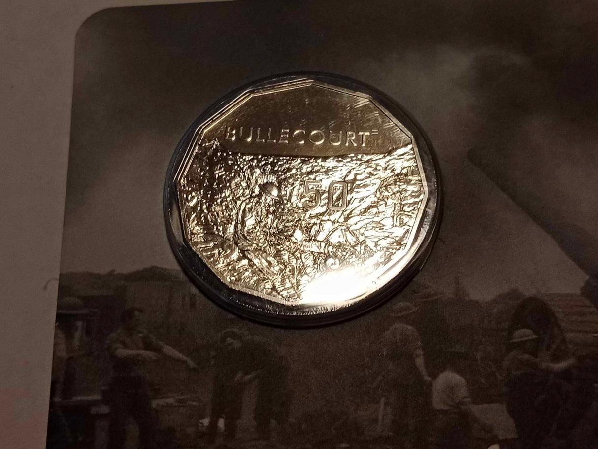 2017 50c Uncirculated Carded Coin. The Battle of Bullecourt.