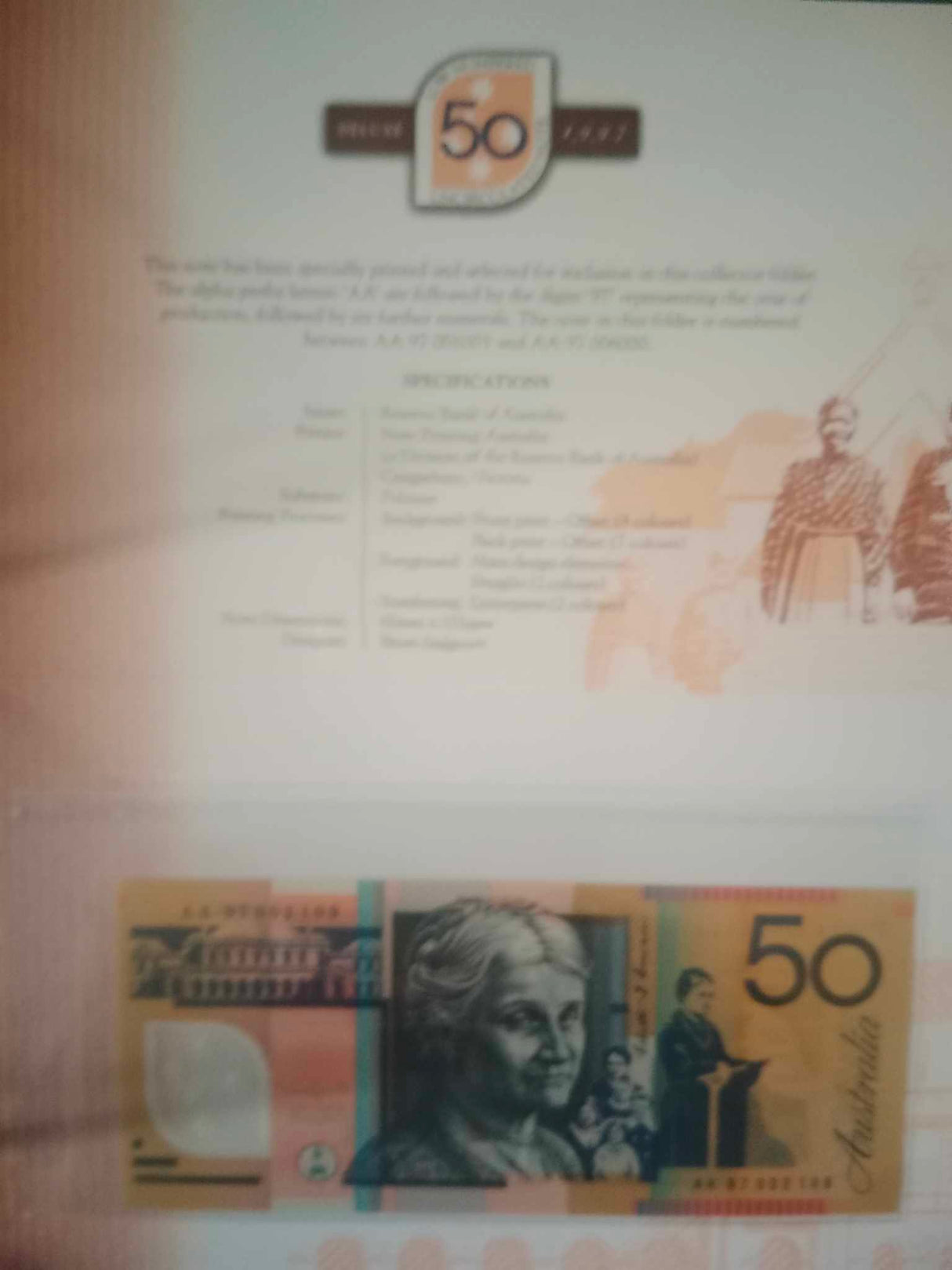 1997 NPA Deluxe Low Serial Uncirculated Set. $5, $10, $20, $50, $100.