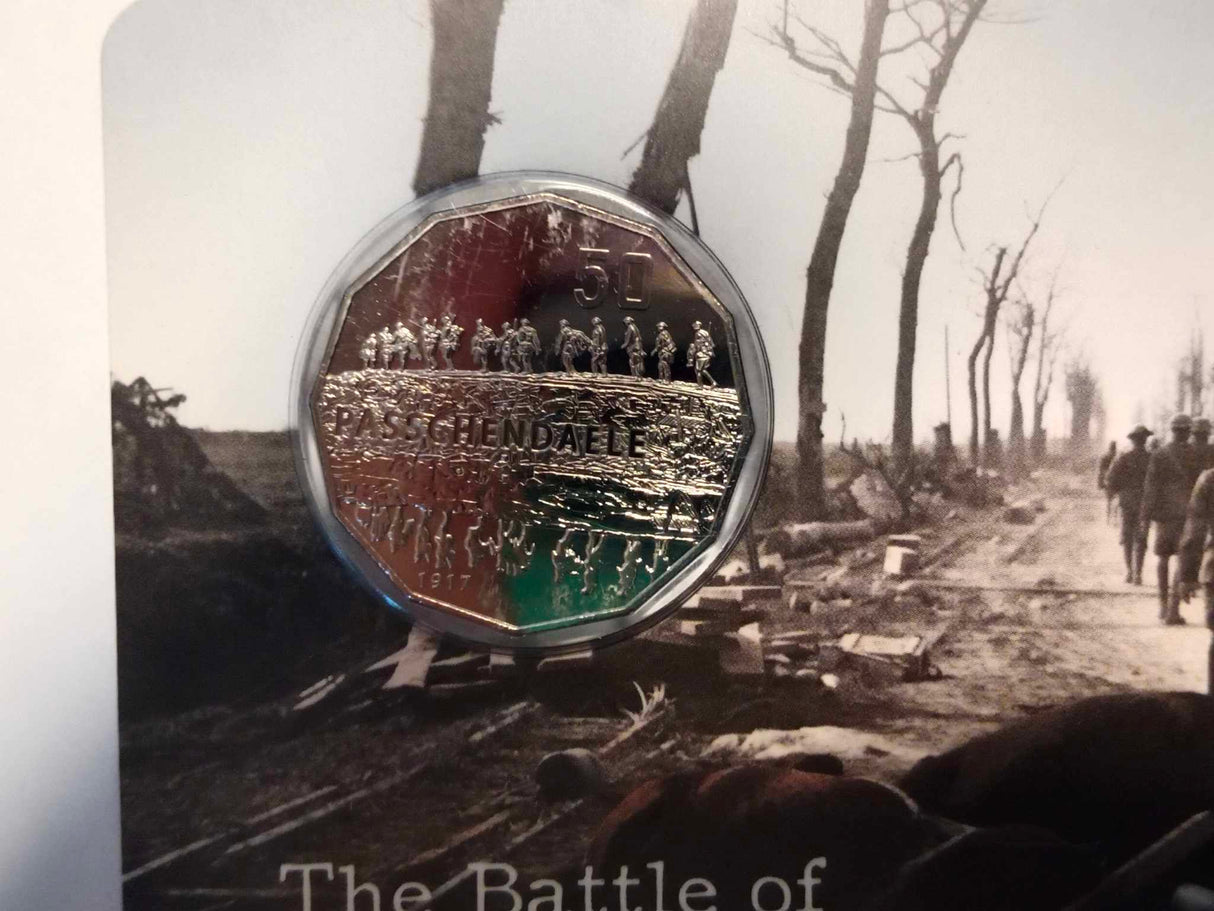 2017 50c Uncirculated Carded Coin. The Battle of Passchendaele.
