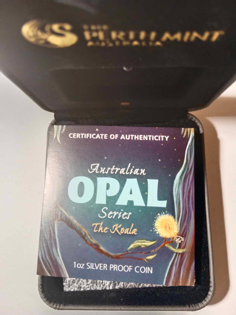 2012 $1 1oz Silver Proof Coin. Australian Opal Series. Koala.