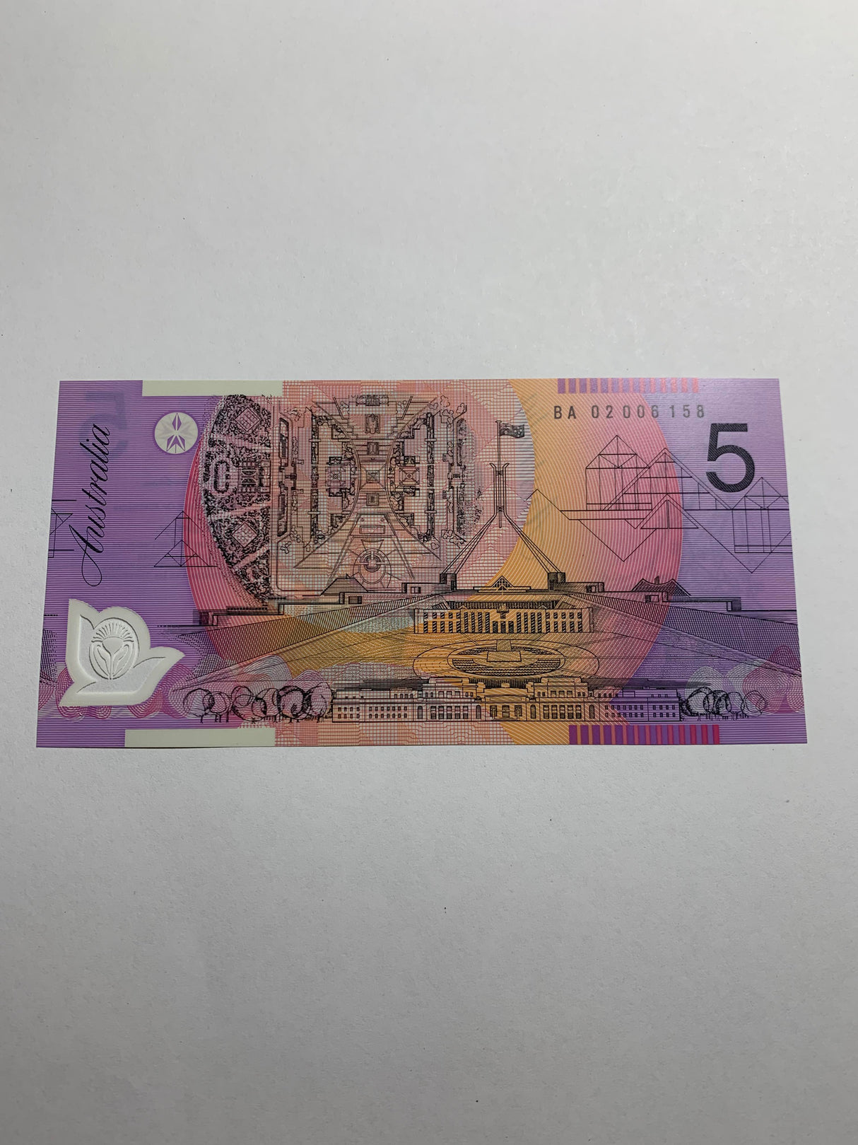 2002 $5 Note. First Prefix Banknote. Uncirculated. R220aF