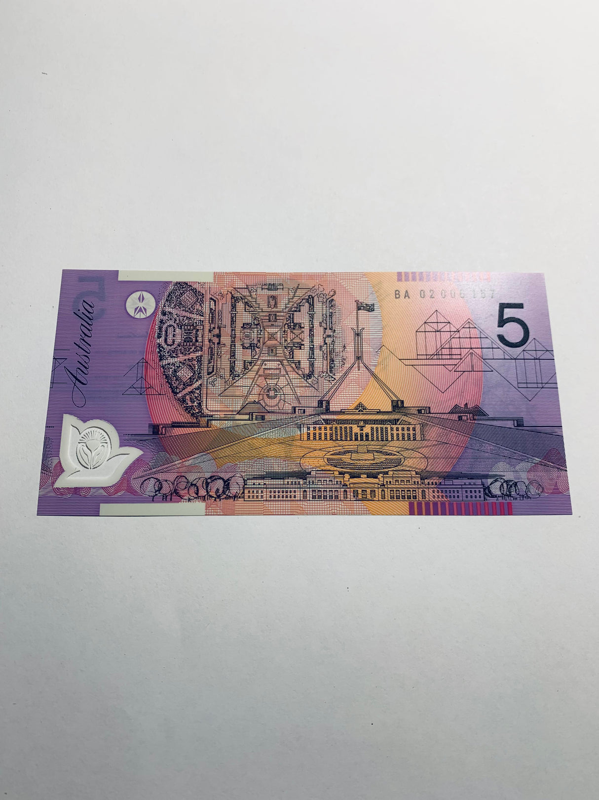 2002 $5 Note. First Prefix Banknote. Uncirculated. R220aF