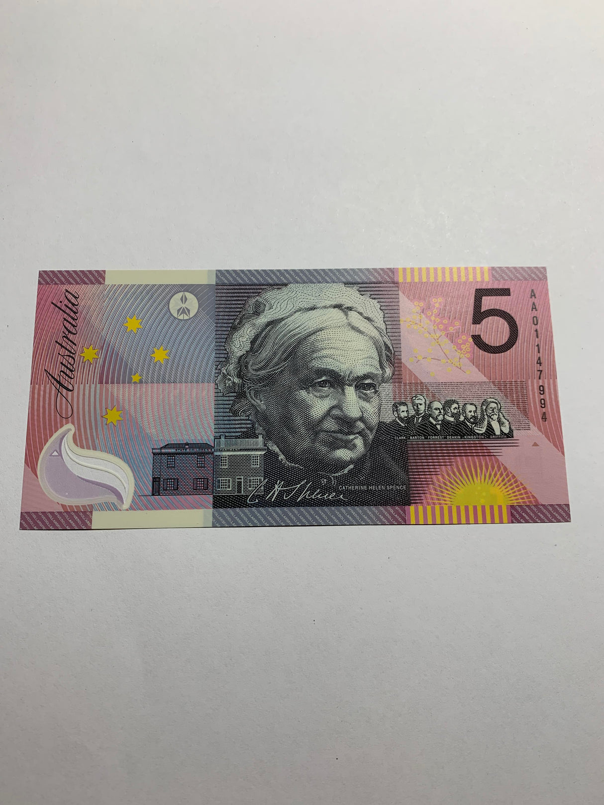 2001 $5 Banknote. First Prefix. Uncirculated. R219F