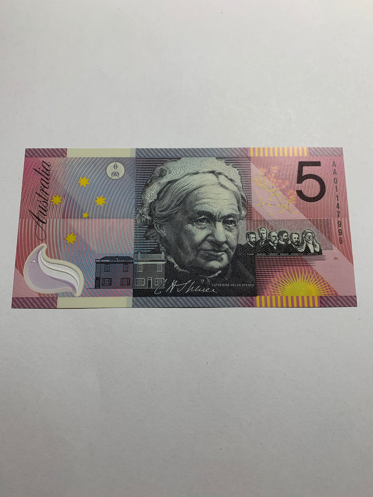 2001 $5 Banknote. First Prefix. Uncirculated. R219F