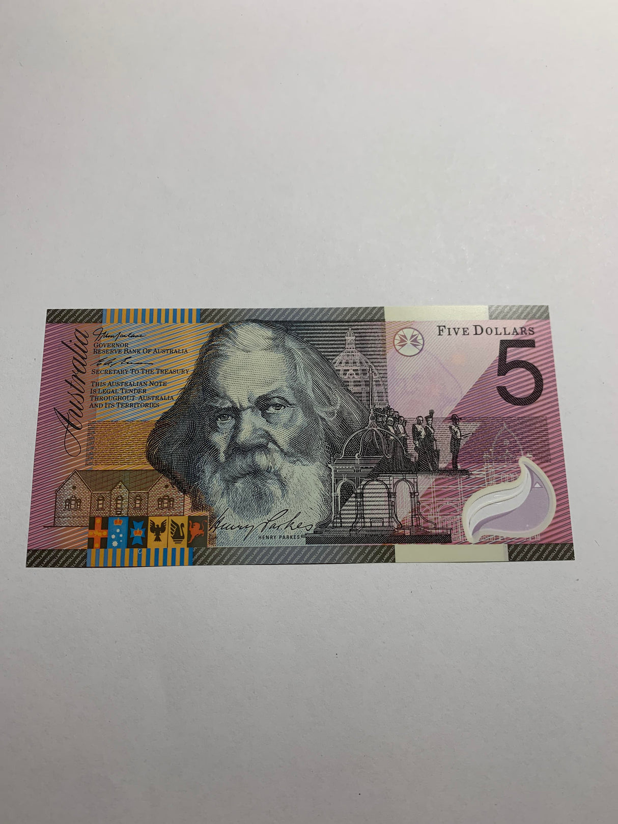 2001 $5 Banknote. First Prefix. Uncirculated. R219F