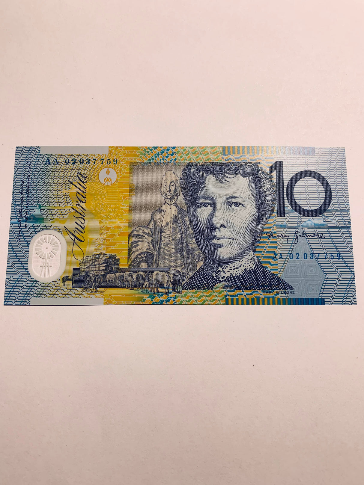 2002 $10 First Prefix Banknote. Uncirculated. R320aF