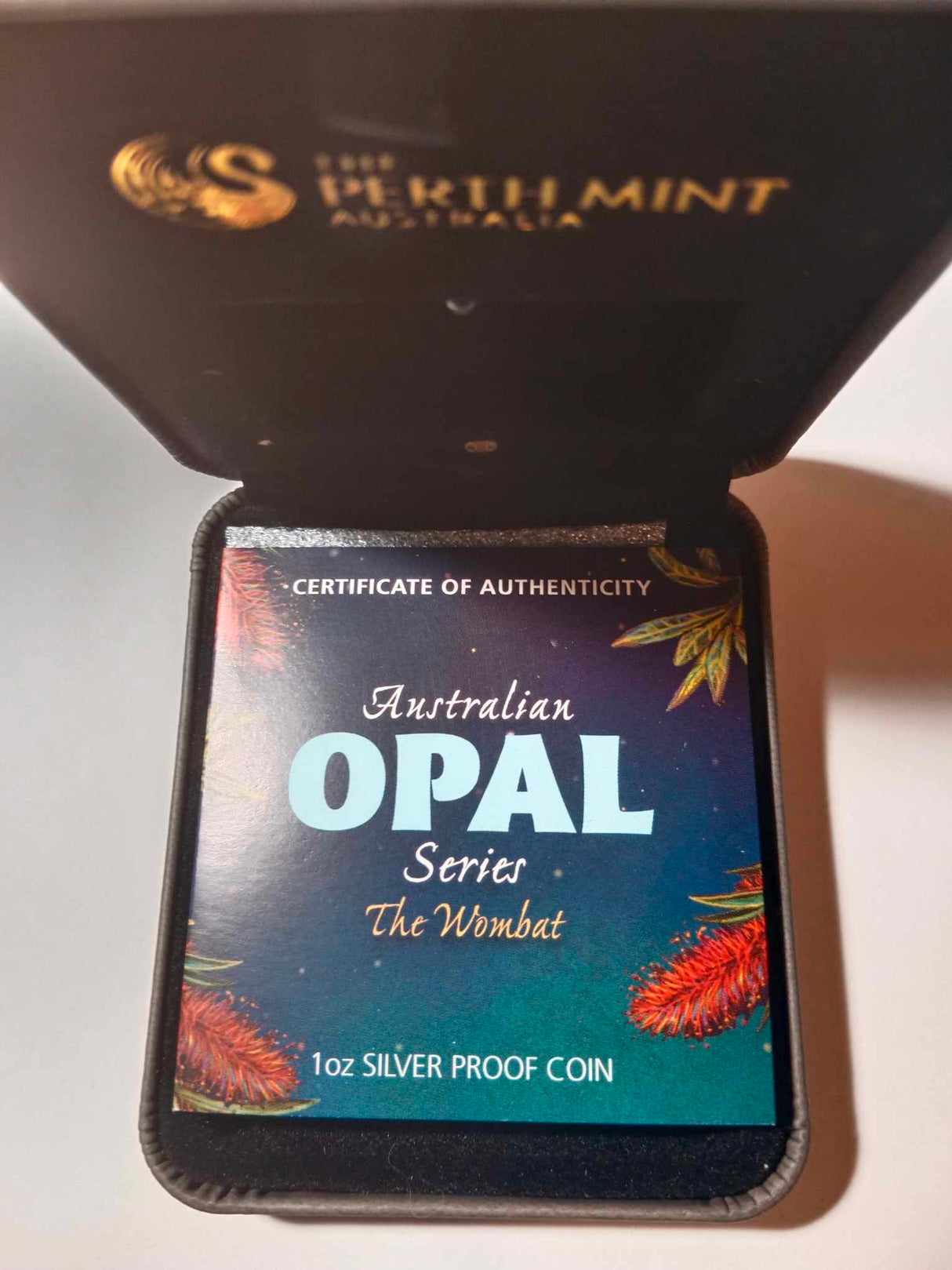 2012 $1 1oz Silver Proof Coin. Australian Opal Series. Wombat.