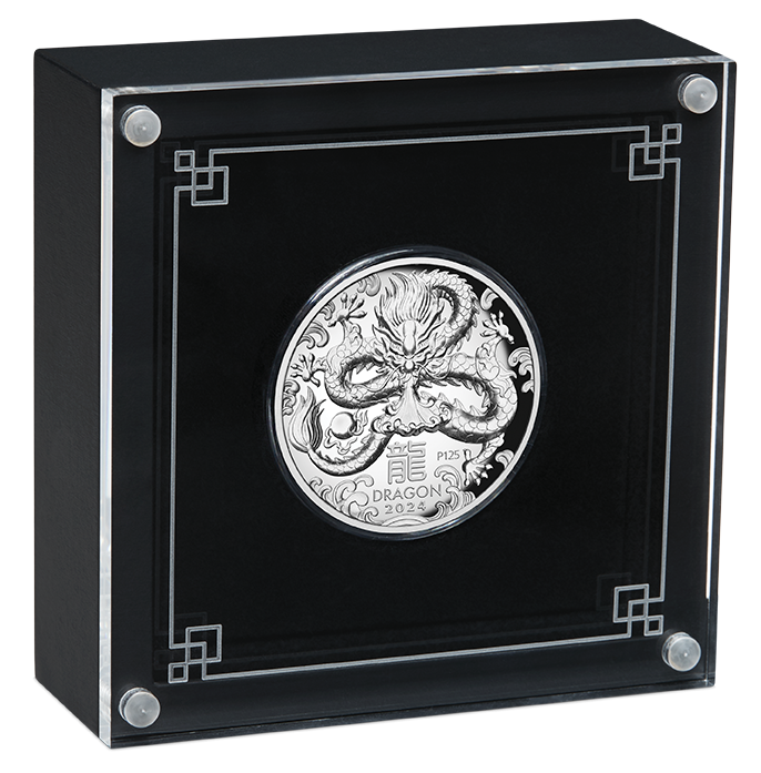 2024 Australian Lunar Series III. Year of the Dragon. Silver Proof High Relief Coin