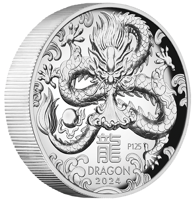 2024 Australian Lunar Series III. Year of the Dragon. Silver Proof High Relief Coin