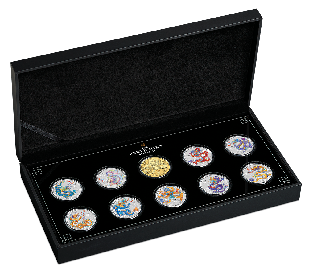 2024 Australian Lunar Series III. Ten-Coin Set. Mintage 3,888