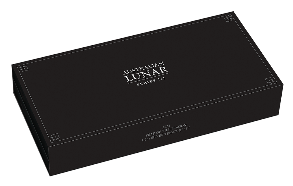 2024 Australian Lunar Series III. Ten-Coin Set. Mintage 3,888