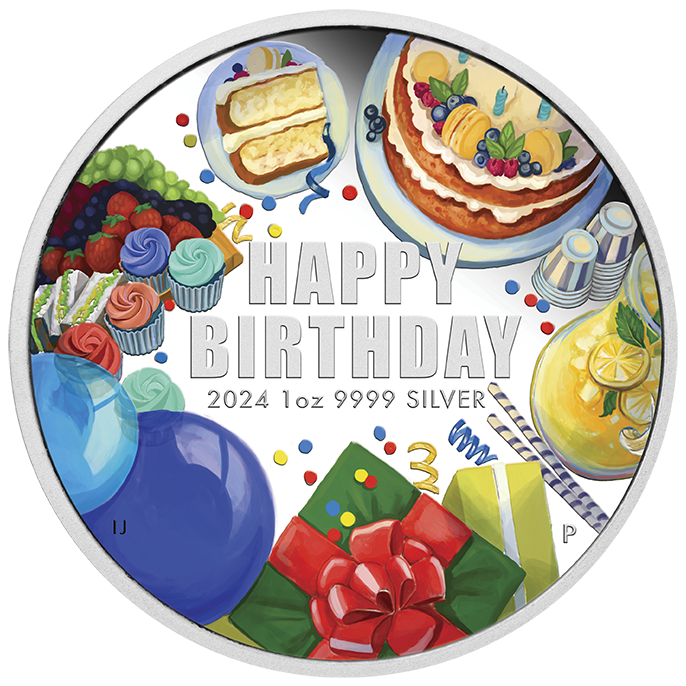 2024 Happy Birthday. 1oz Silver Proof Coin.