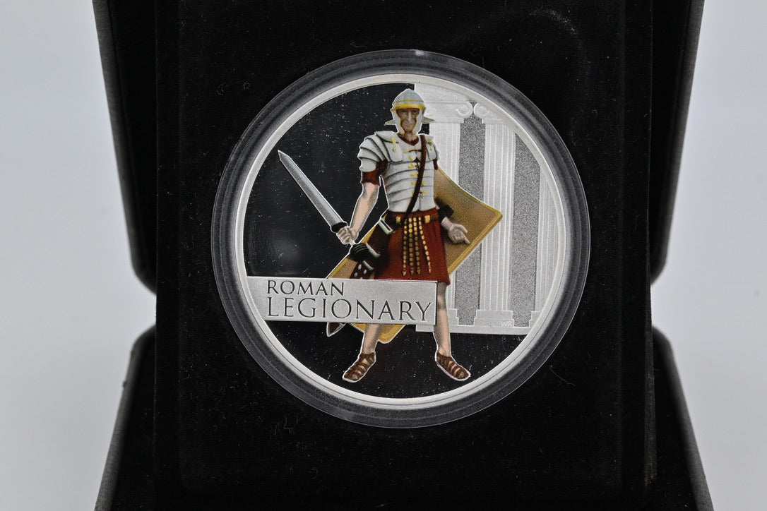 2010 $1 1oz Silver Proof Coin. Great Warriors – Roman Legionary
