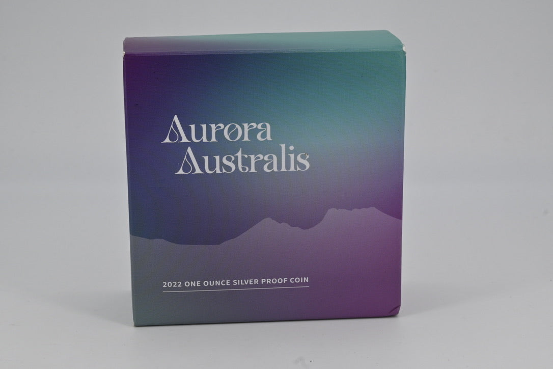 2022 $1 1oz Silver Proof Coin. Aurora Australis.