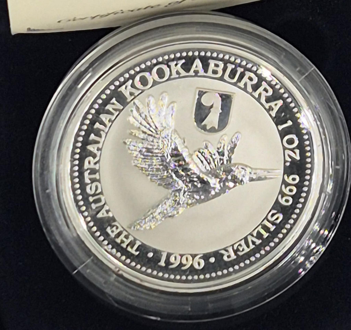 1996 $1 1oz Silver Kookaburra – Basler Stab Privy Mark