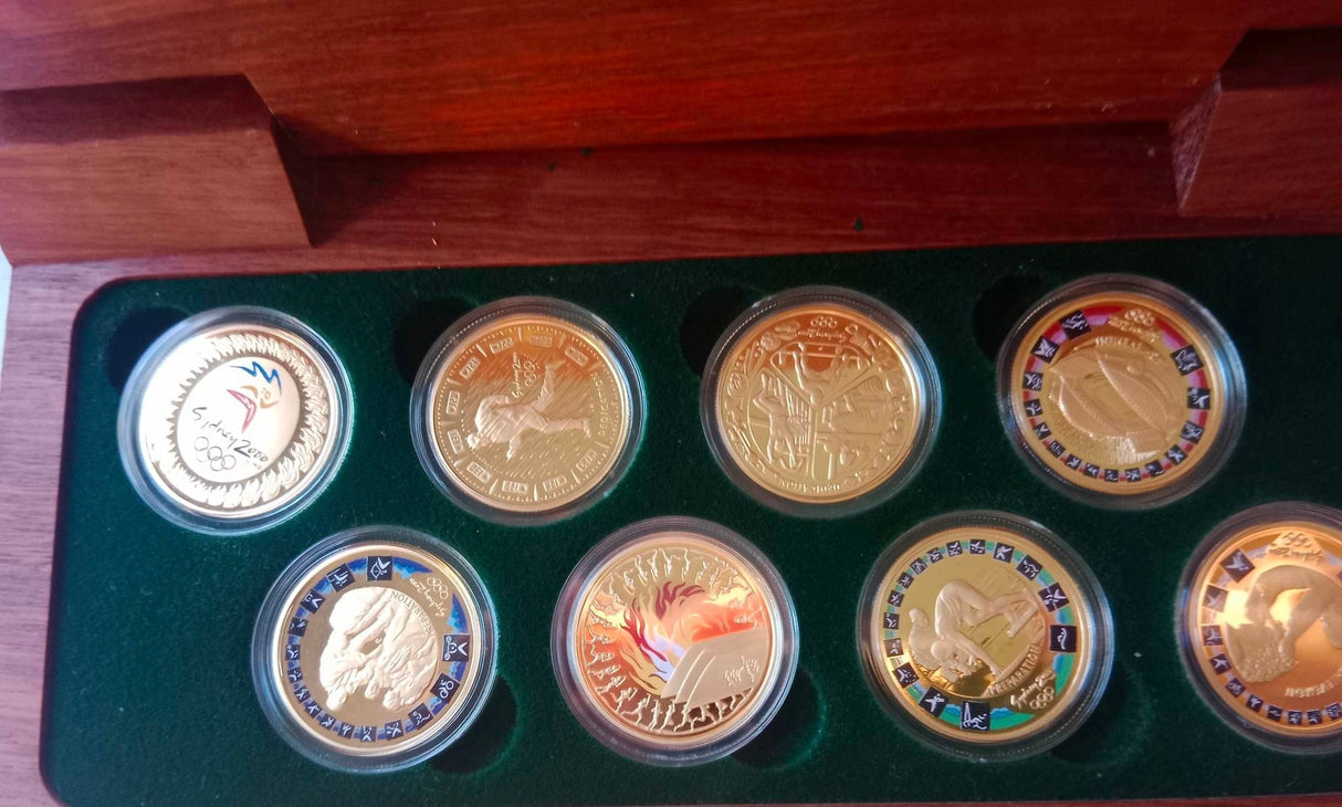 2000 Sydney Olympics Gold Coin Collection. 8 Coin Set