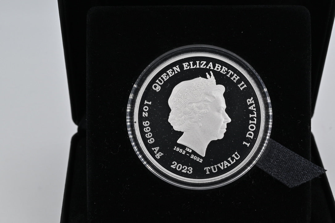 2023 $1 1oz Silver Proof Coin. Aurora Borealis.
