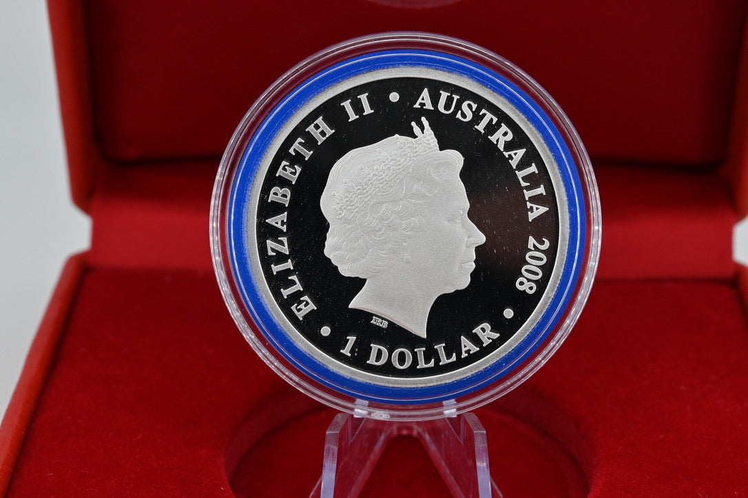 2008 $1 1oz Silver Proof Coin. 90th Anniversary End of WWI.