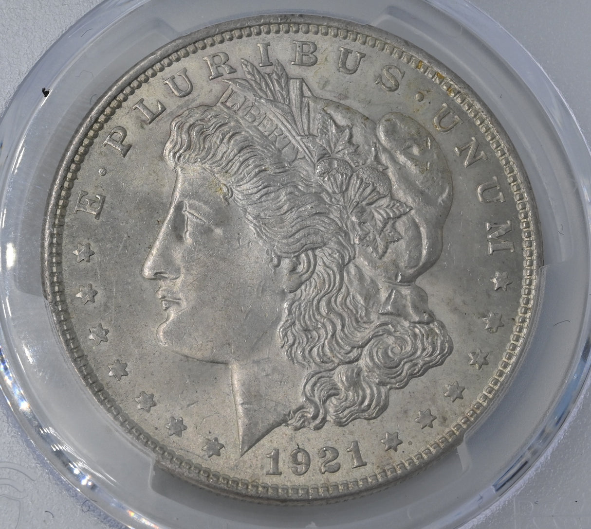 1921 $1 United States. Morgan Dollar. MS62. A classic 1921 Morgan Dollar, graded MS62, showcasing Liberty’s iconic design. A historic and highly collectible piece.