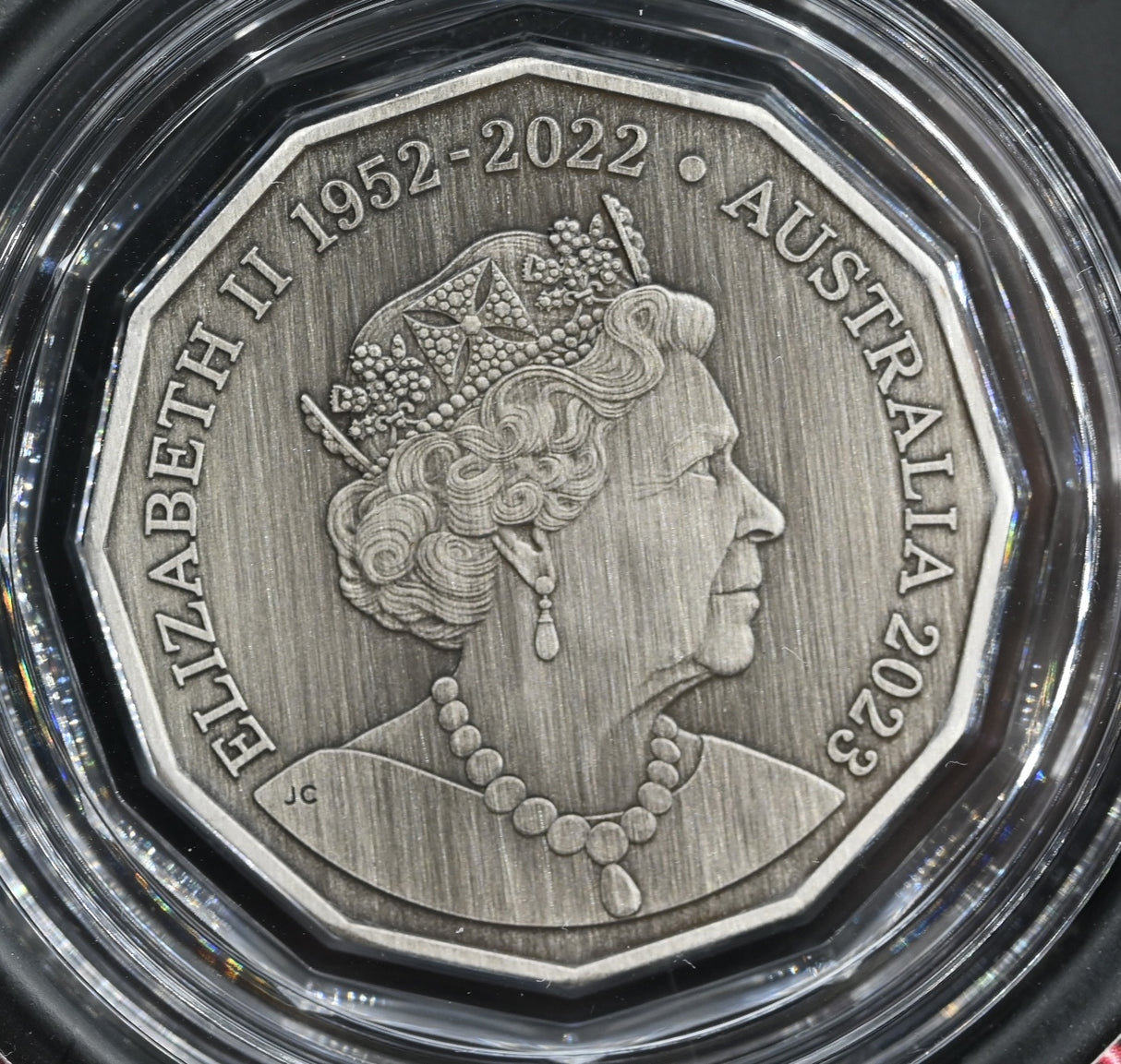 2023 50c 1/2oz Silver Antiqued Coin. AC/DC.