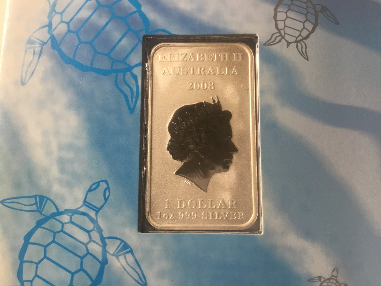 2008 $1 1oz Silver Proof Coin. Dreaming Series. Turtle