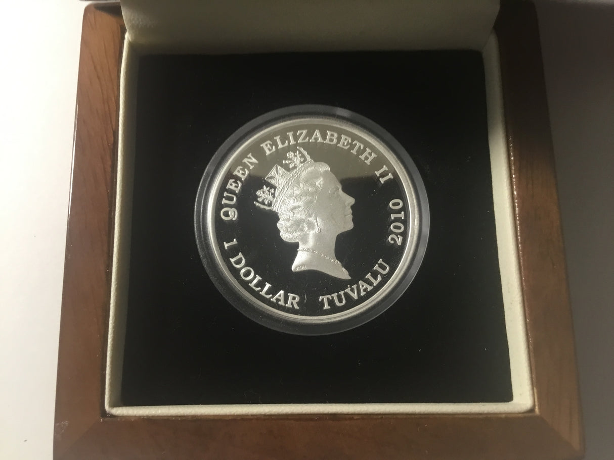 2010 $1 1oz Silver Proof Coin. Banjo Paterson. The Man From Snowy River.