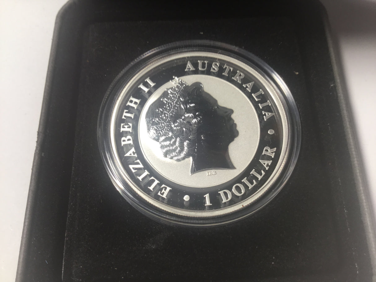 2011 $1 1oz Silver Proof Coin. Australian Koala. Gilded Coin.