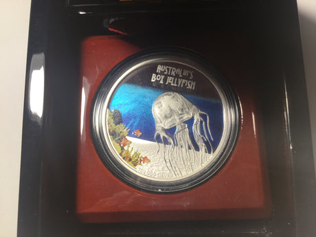 2011 $1oz Silver Proof Coin. Deadly and Dangerous Series. Australia’s Box Jellyfish.