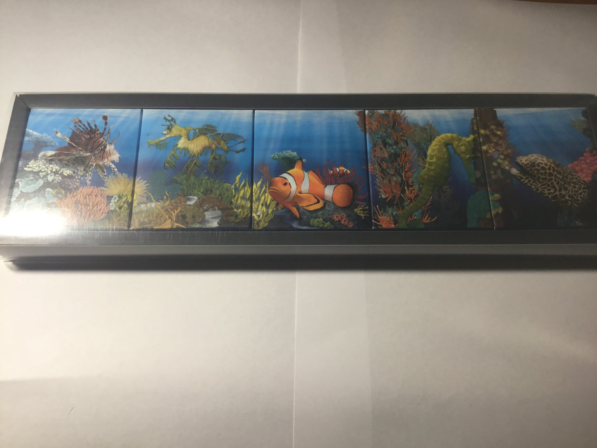 2009/2010 The Reef. Australian Sea Life. 5 Coin Silver Set. Lionfish, Leafy Sea Dragon, Clownfish, Seahorse, Moray Eel.