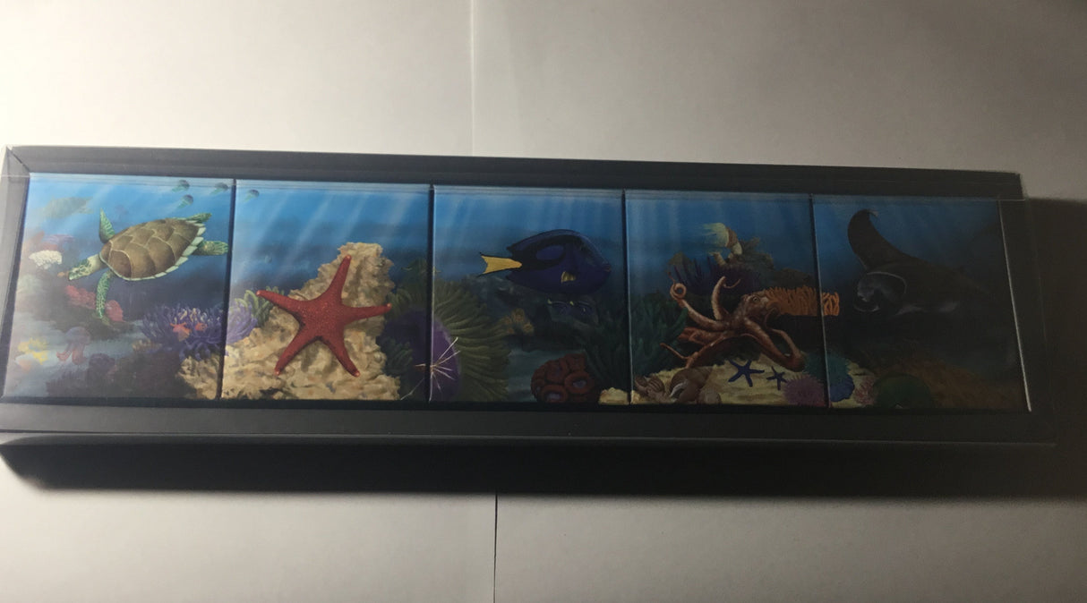 2011/2012 The Reef. Australian Sea Life II. 5 Coin Silver Set. Hawksbill Turtle, Starfish, Octopus, Manta Ray, Surgeonfish.