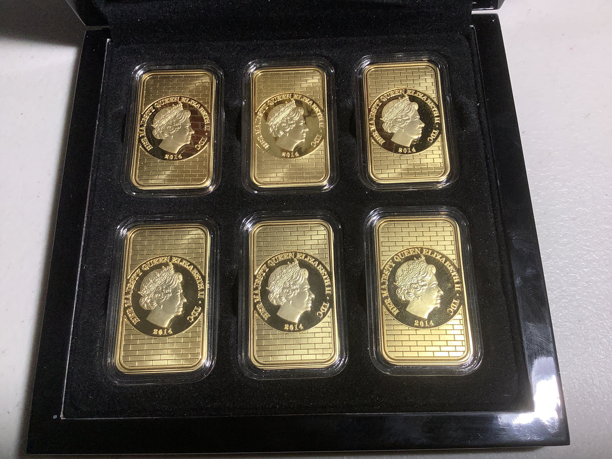 2014 Tristan da Cunha Crown Six Coin Set. The World At War Propaganda Posters.