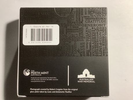 2015  $1 The Anzac Spirit 100th Anniversary Silver Proof Coin. Empire at War.