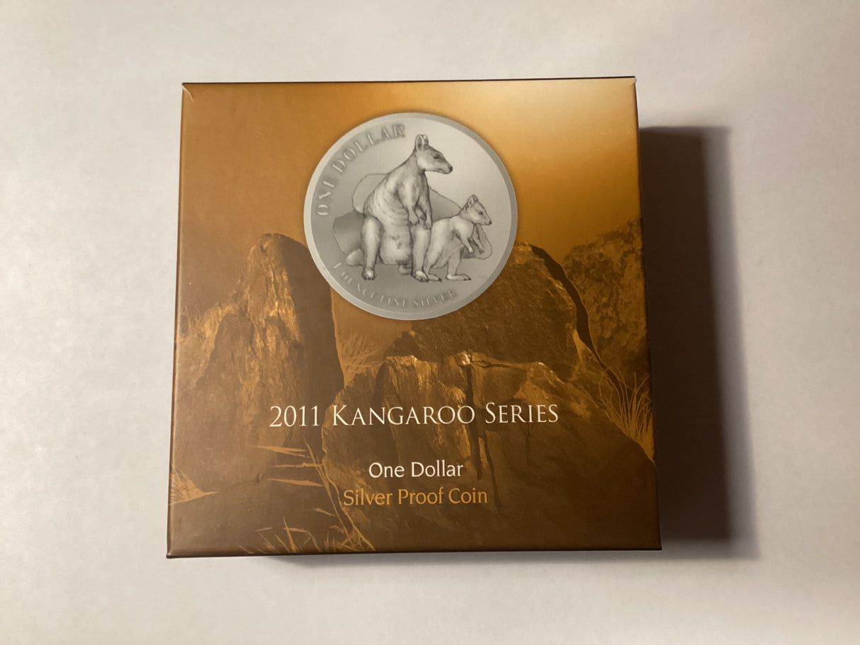 2011 $1 Kangaroo Series. Allied Rock-Walaby. Silver Proof Coin.