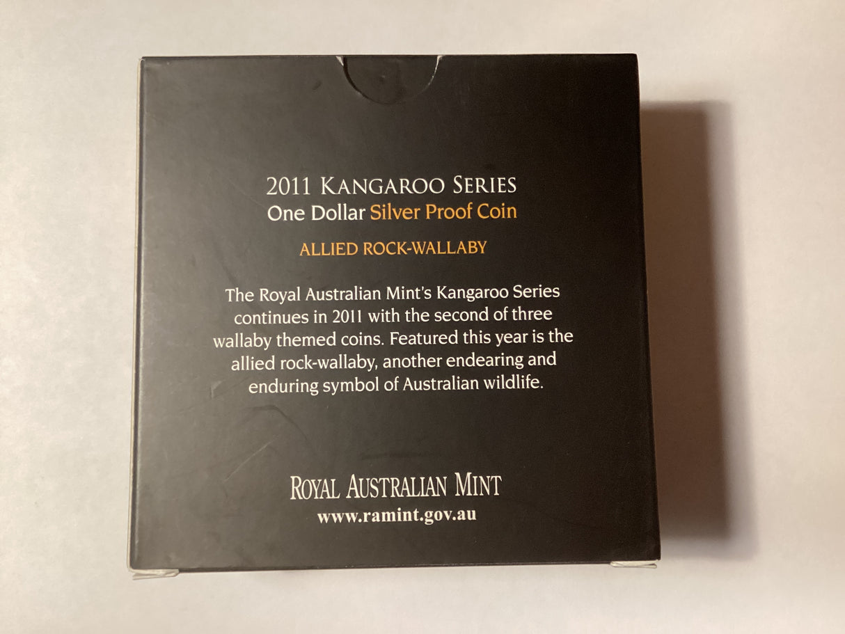 2011 $1 Kangaroo Series. Allied Rock-Walaby. Silver Proof Coin.