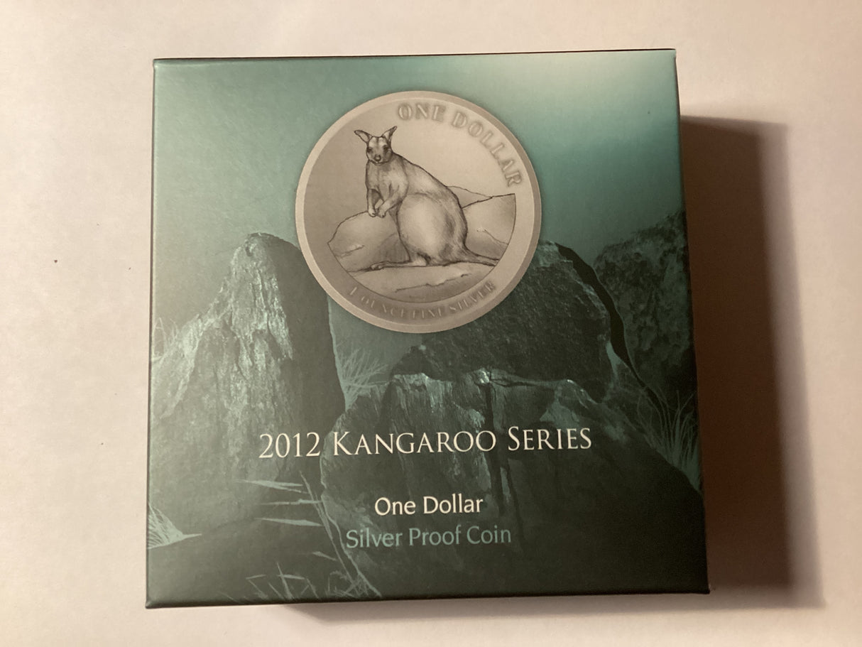 2012 $1 Kangaroo Series. Mareeba Rock-Wallaby Silver Proof Coin.