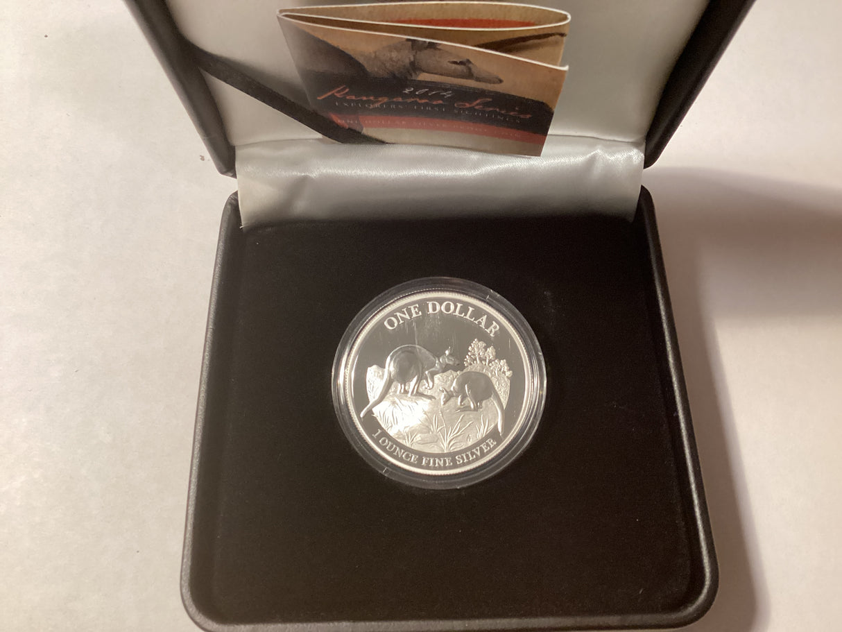 2014 $1 Kangaroo Series. Explorers’ First Sightings. H. C Richter. Silver Proof Coin.