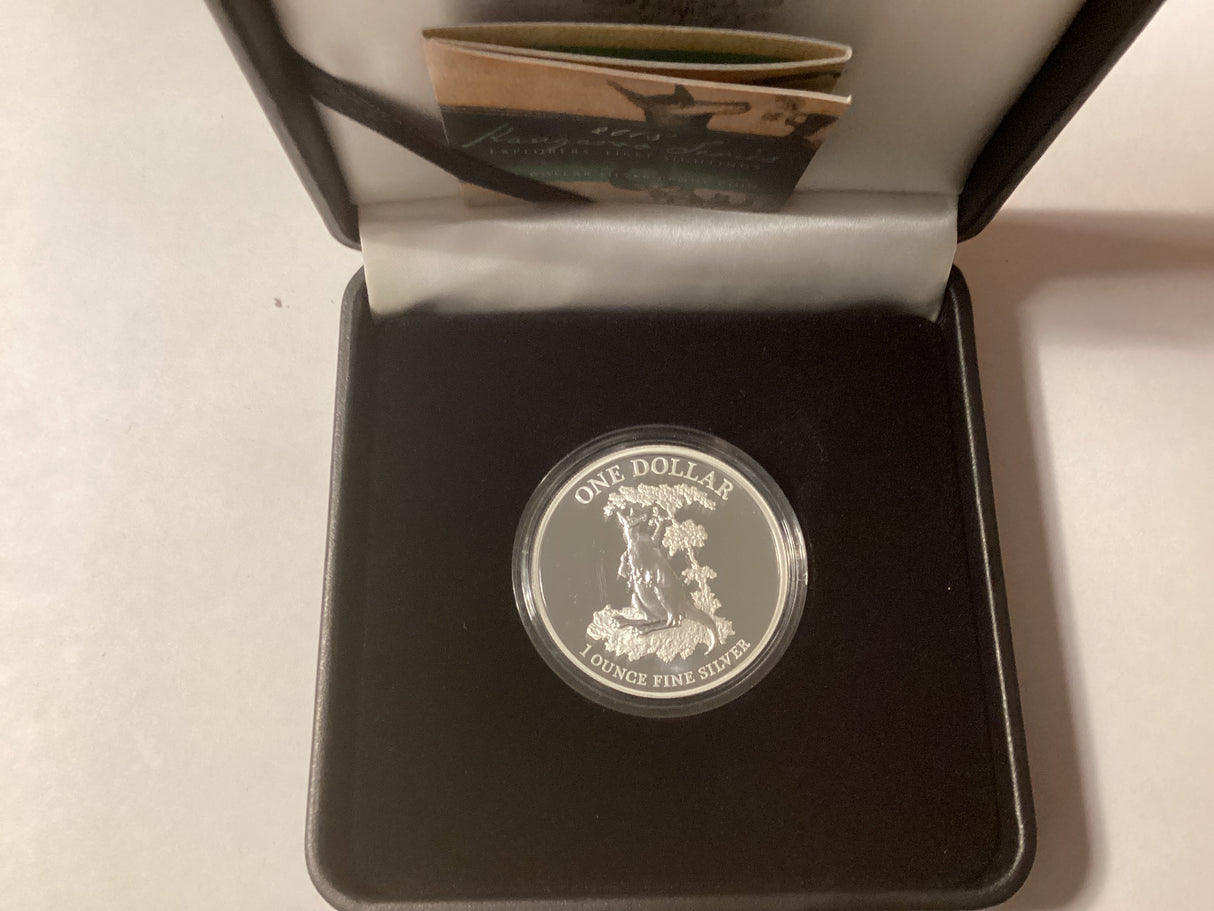 2015 $1 Kangaroo Series. Explorers’ First Sightings. V. Woodthorpe. Silver Proof Coin.