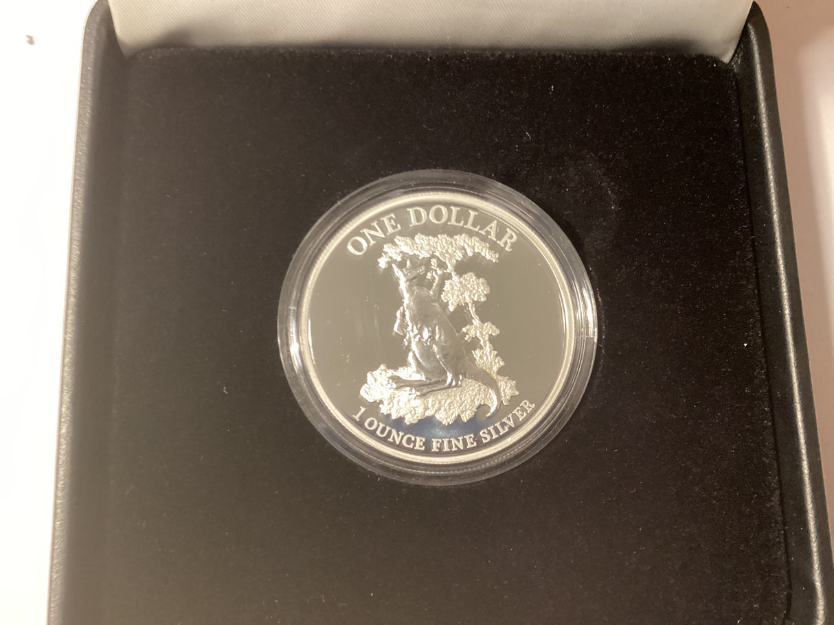 2015 $1 Kangaroo Series. Explorers’ First Sightings. V. Woodthorpe. Silver Proof Coin.