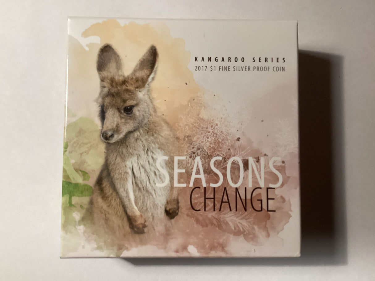 2017 $1 Kangaroo Series Fine Silver Proof Coin. Season Change.