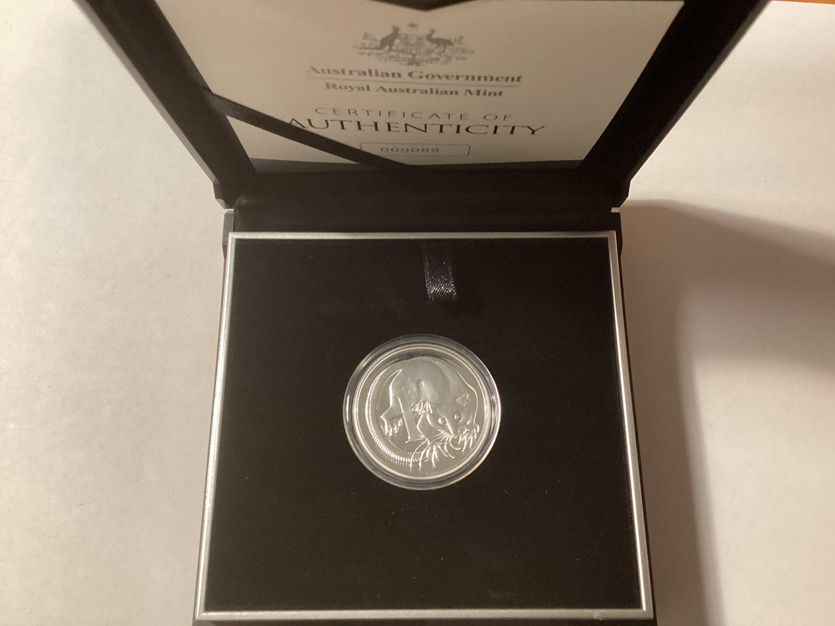 2017 1c High Relief Silver Proof Coin. Decimal Designs in Perspective.