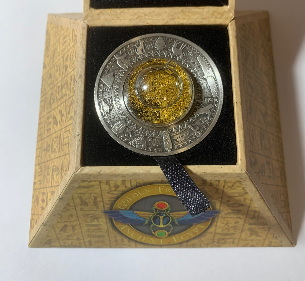 2019 $2 2oz Silver Antiqued Coin. Golden Treasures. Ancient Egypt.