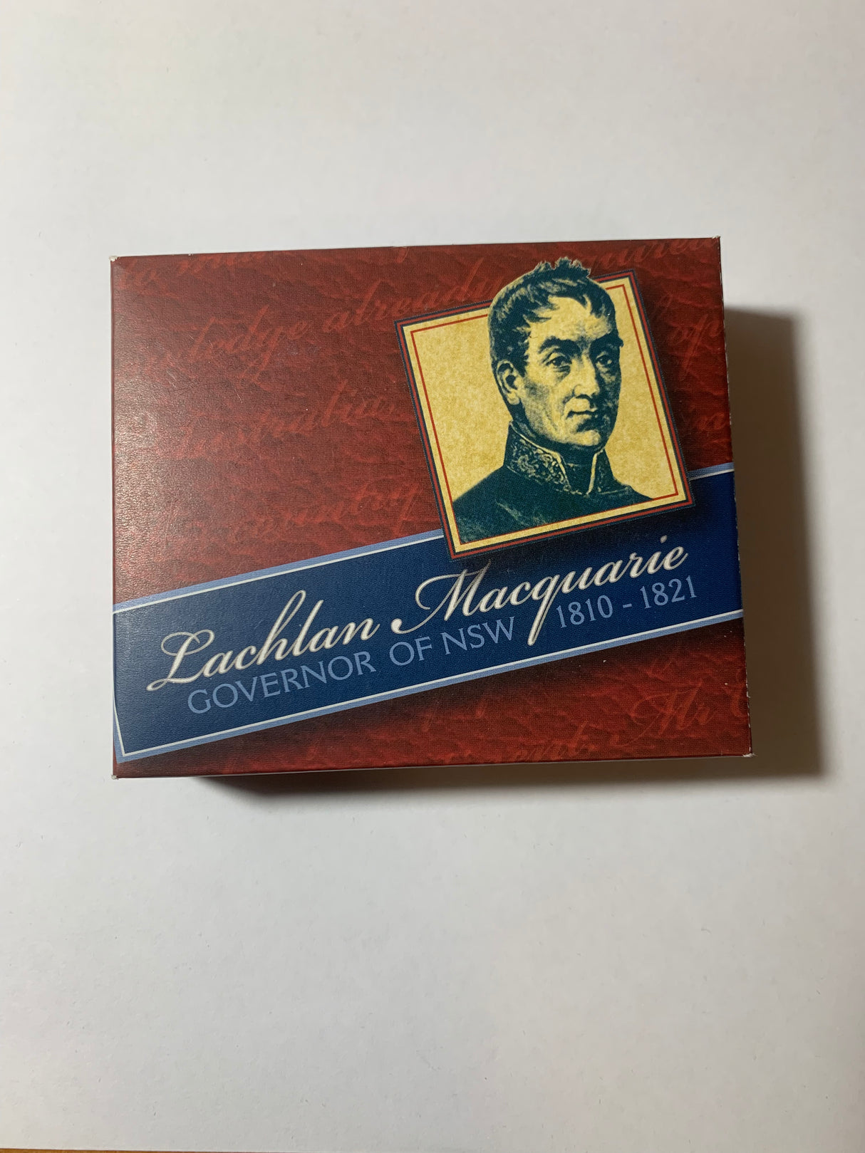 2010 $1 1oz Silver Proof Coin. Lachlan Macquarie. Governor of NSW 1810-1821.